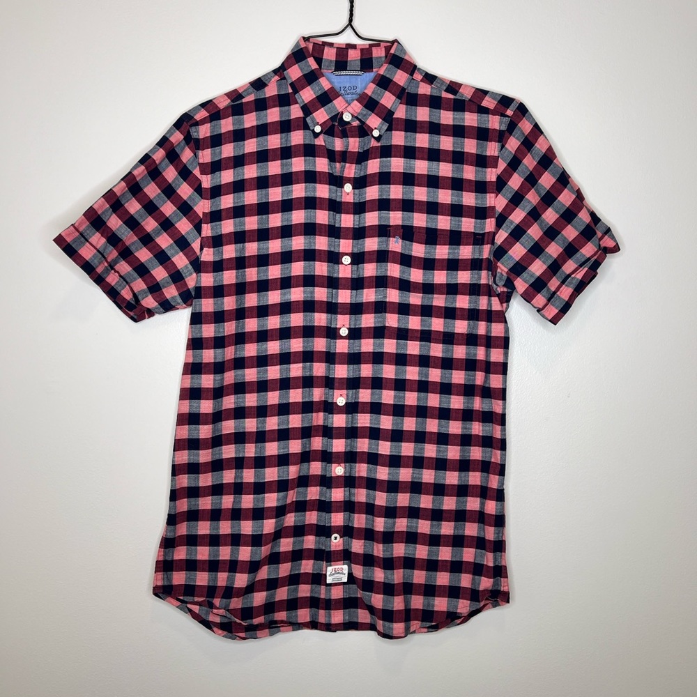 Men's IZOD Saltwater Dockside Chambray Classic-Fit Patterned Button-Down Shirt